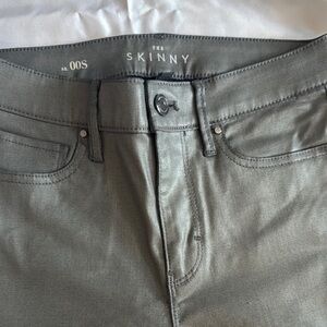 Gray Coated Skinny Jeans